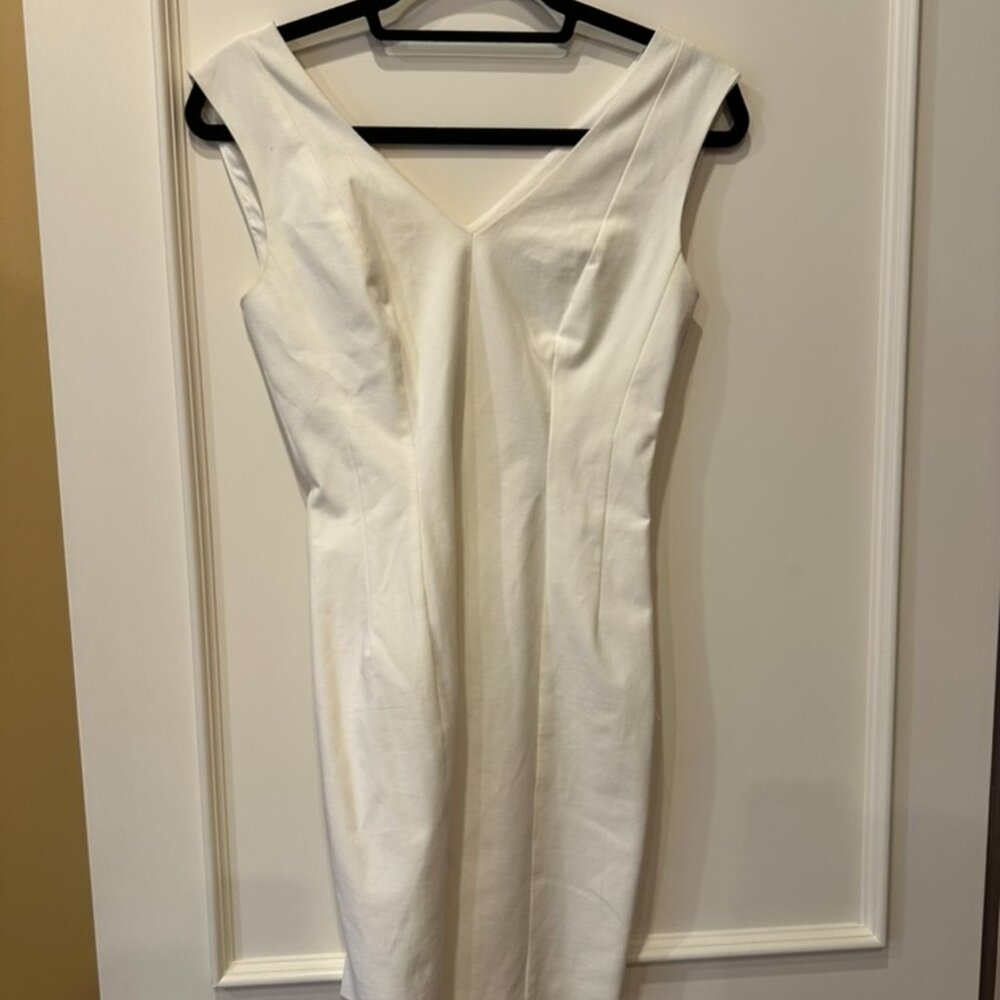 Theory cream white shift dress